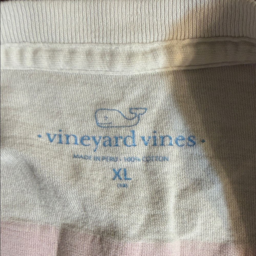 Vineyard Vines Cream Short Sleeve Tee with Logo Pocket - Picture 2 of 5